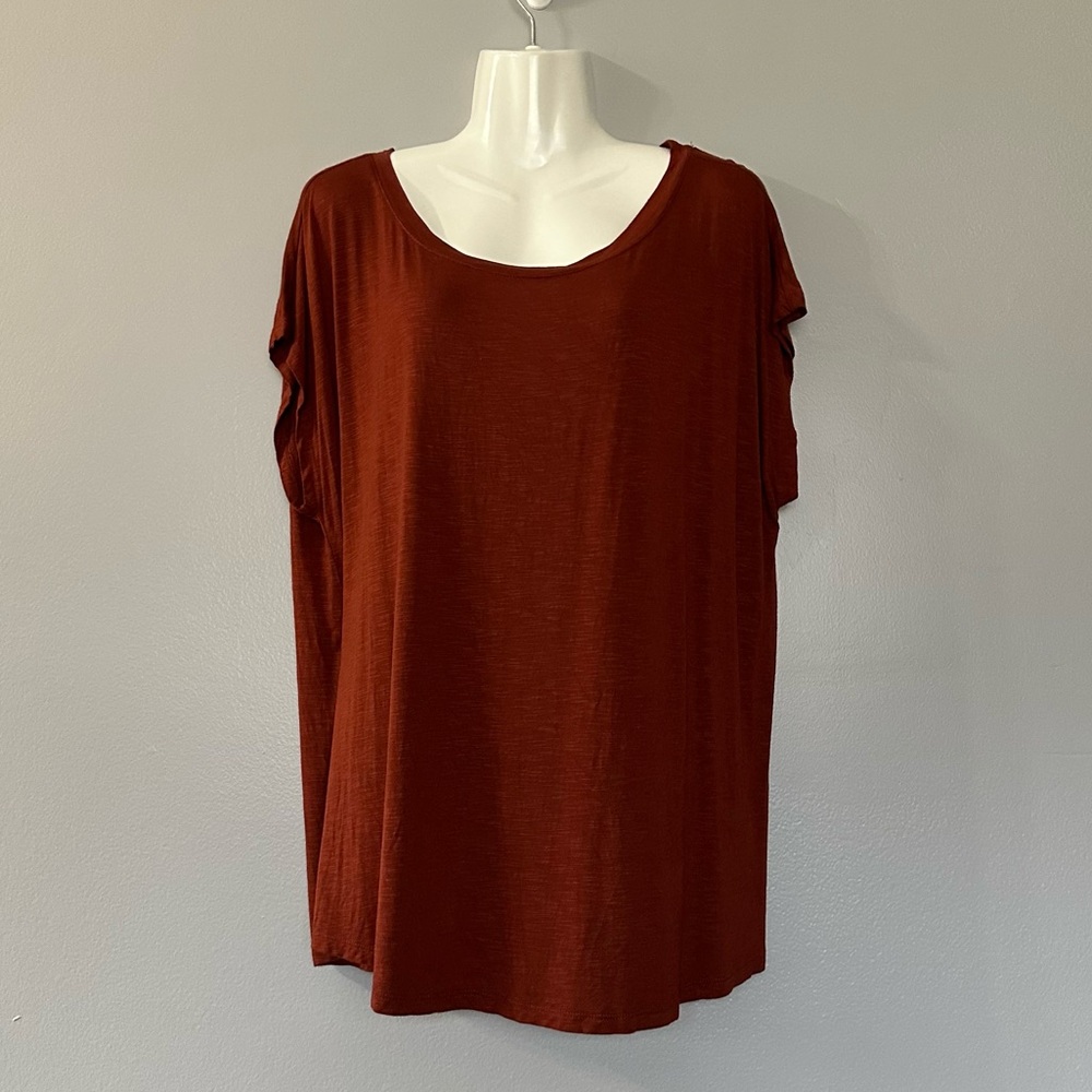 Maurices 24/7 Fairhaven Tee in Cabo Brown Sz XXL